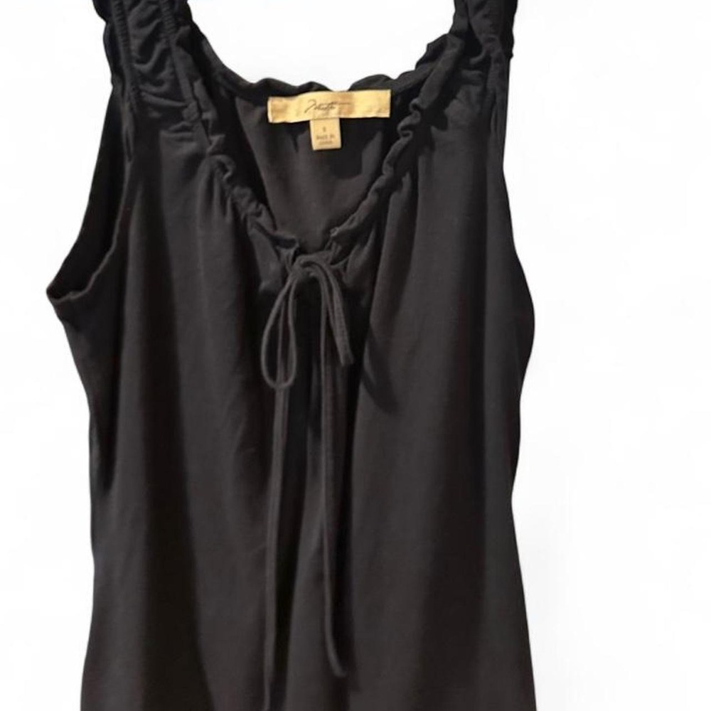 Black ruffle tank top
